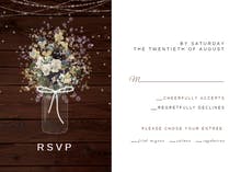 Monogram wood - RSVP card